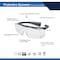 Ge Safety Glasses, Anti-Scratch, Clear Lens, Gray/Blue Frame GE112C - alternate 3